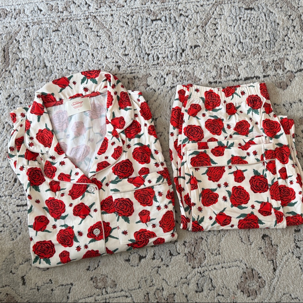 In My Sundays Red Rose Pajama Small